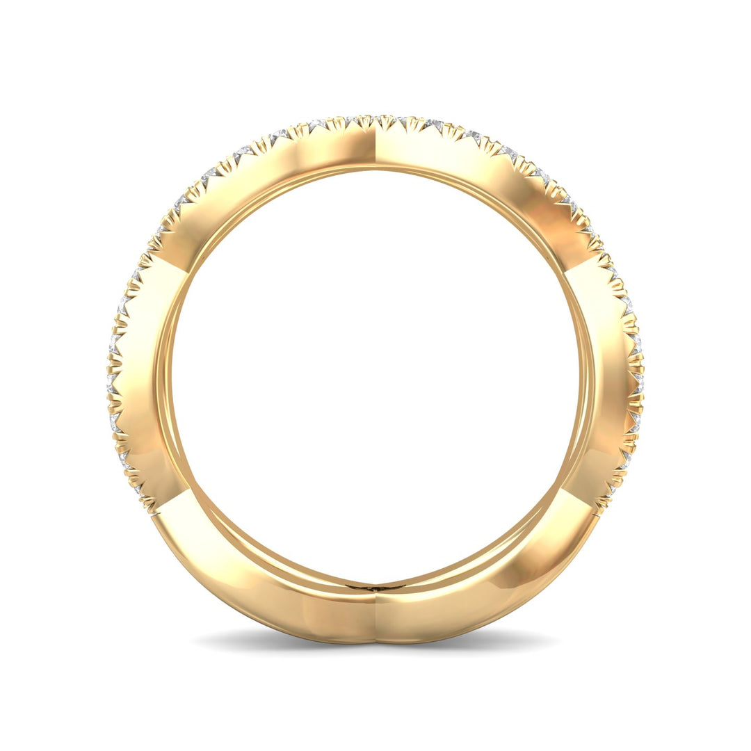 14K Gold Yellow Micropave Wedding Band from the Micropave collection - CYEFM03WB_14KY