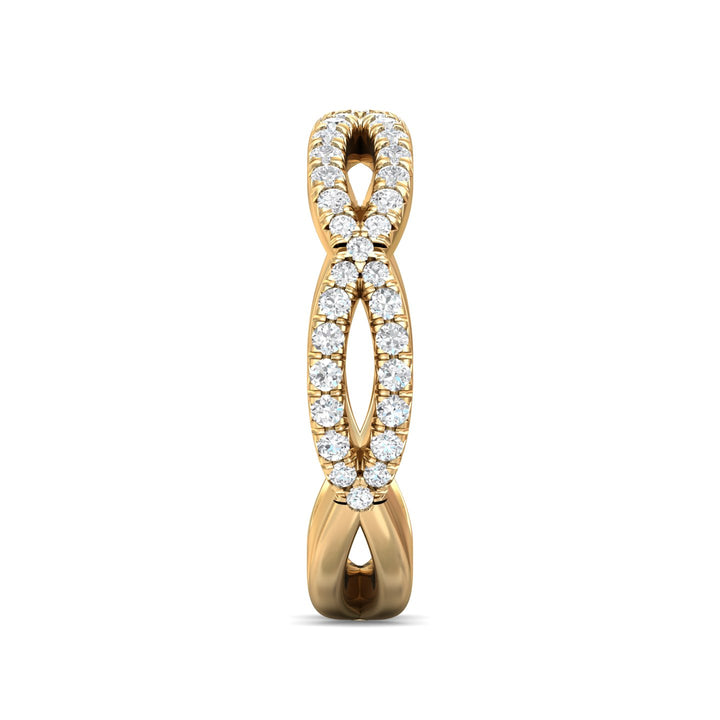 14K Gold Yellow Micropave Wedding Band from the Micropave collection - CYEFM03WB_14KY