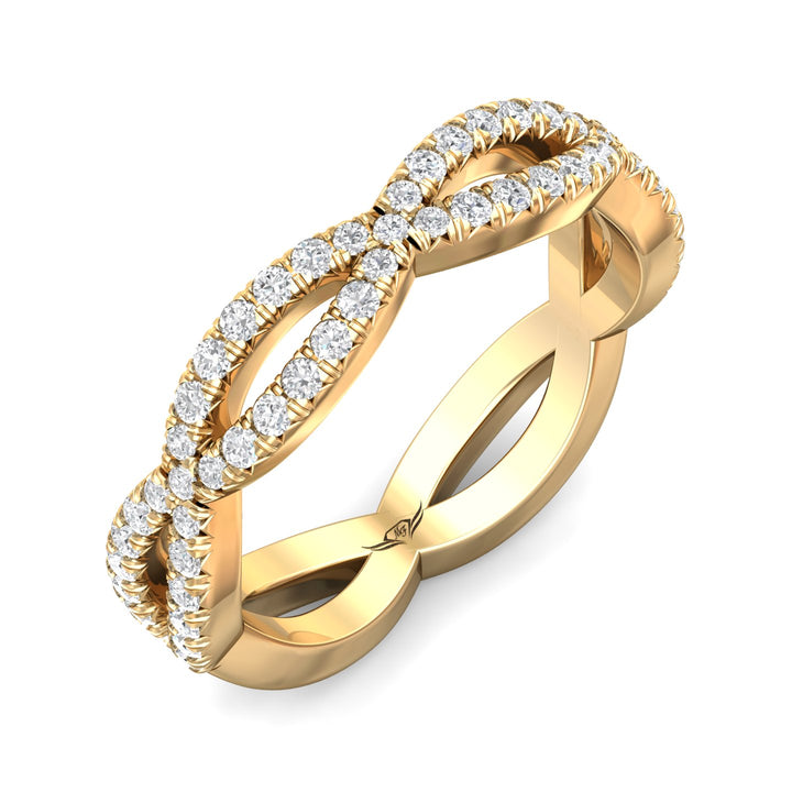 14K Gold Yellow Micropave Wedding Band from the Micropave collection - CYEFM03WB_14KY