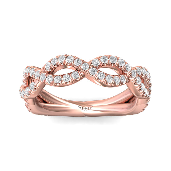 14K Gold Pink Micropave Wedding Band from the Micropave collection - CYM23WB_14KP