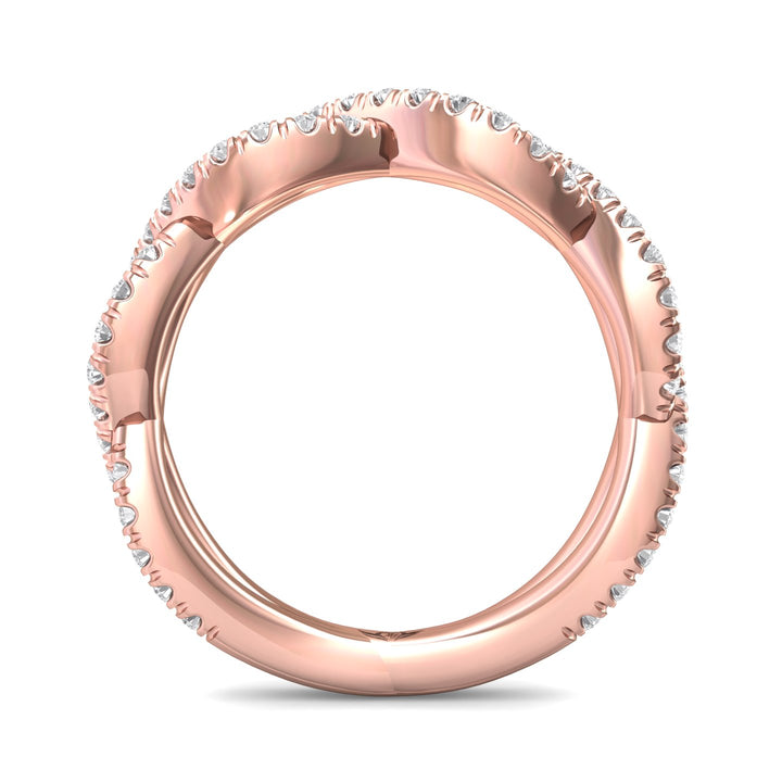 14K Gold Pink Micropave Wedding Band from the Micropave collection - CYM23WB_14KP