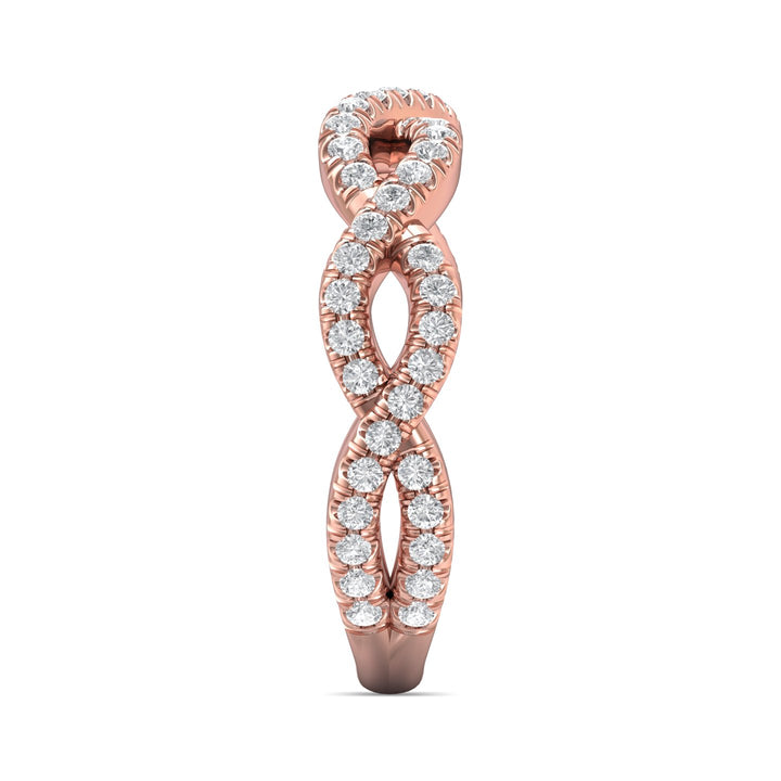 14K Gold Pink Micropave Wedding Band from the Micropave collection - CYM23WB_14KP