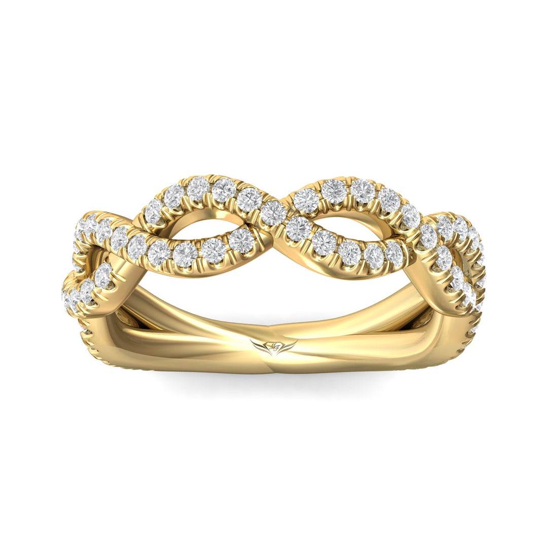 14K Gold Yellow Micropave Wedding Band from the Micropave collection - CYM23WB_14KY
