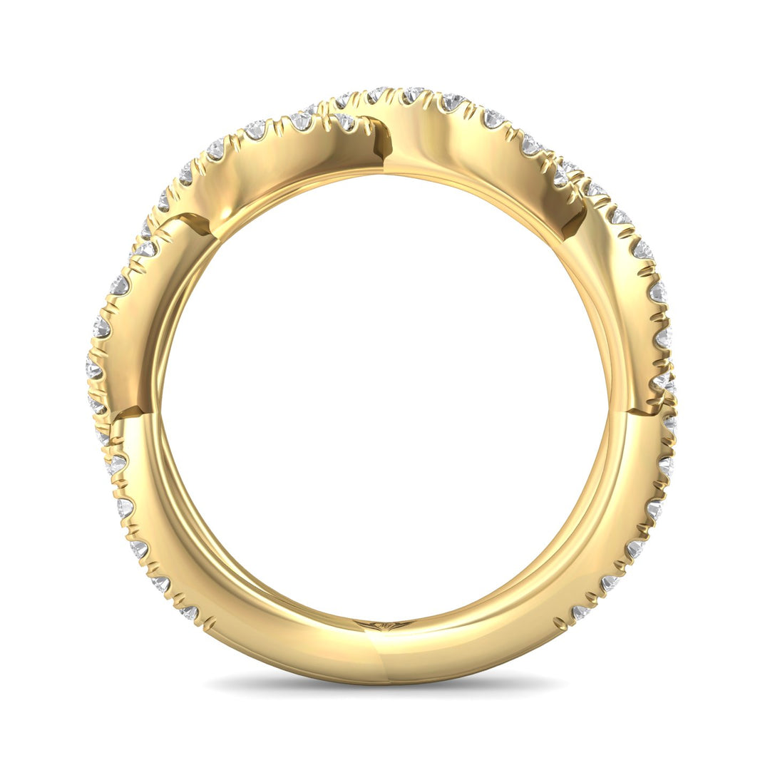 14K Gold Yellow Micropave Wedding Band from the Micropave collection - CYM23WB_14KY