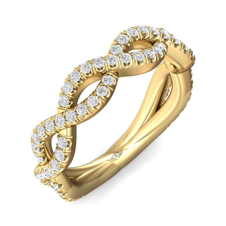 14K Gold Yellow Micropave Wedding Band from the Micropave collection - CYM23WB_14KY