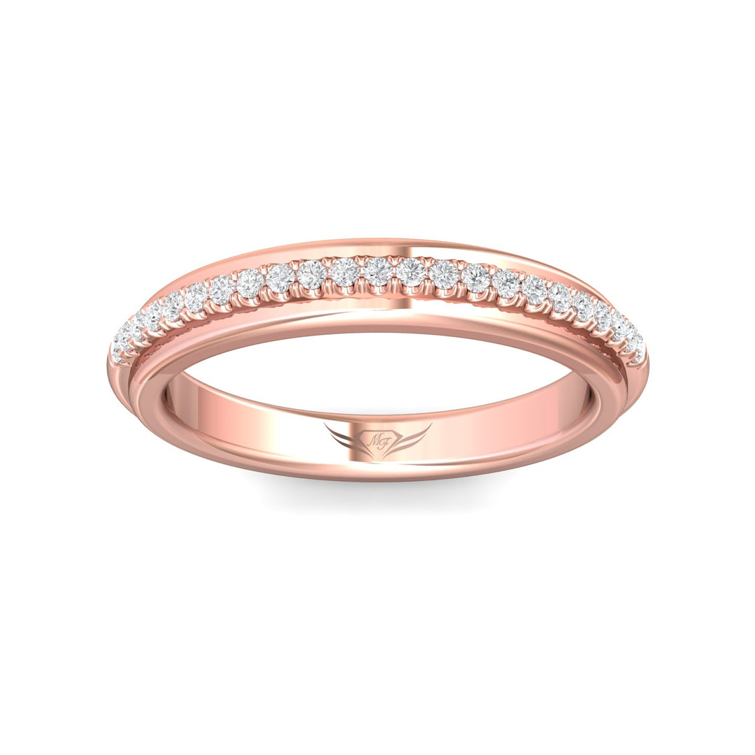 14K Gold Pink Micropave Wedding Band from the Micropave collection - CYS21SWB_14KP