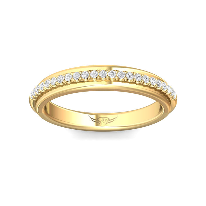 14K Gold Yellow Micropave Wedding Band from the Micropave collection - CYS21SWB_14KY