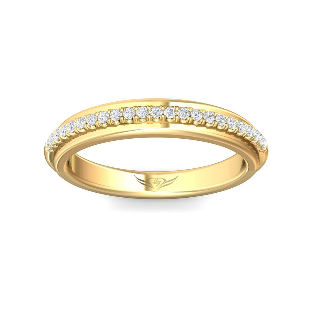 18K Gold Yellow Micropave Wedding Band from the Micropave collection - CYS21SWB_18KY
