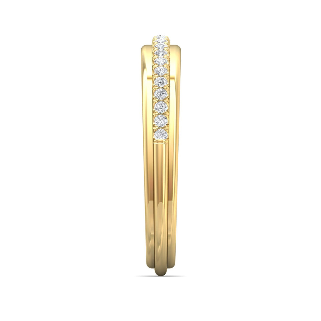 18K Gold Yellow Micropave Wedding Band from the Micropave collection - CYS21SWB_18KY