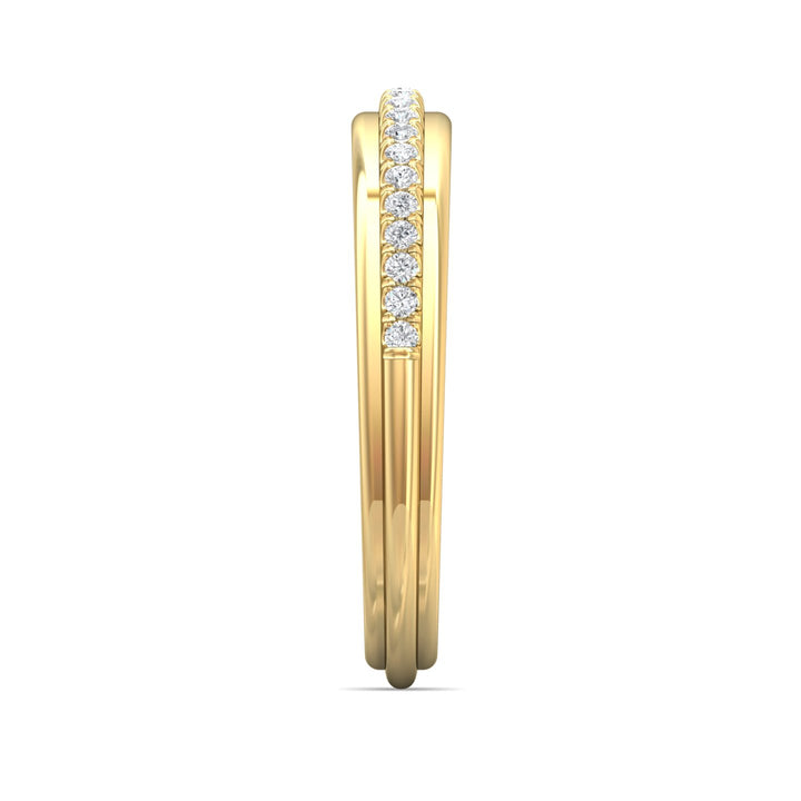 18K Gold Yellow Micropave Wedding Band from the Micropave collection - CYS21SWB_18KY