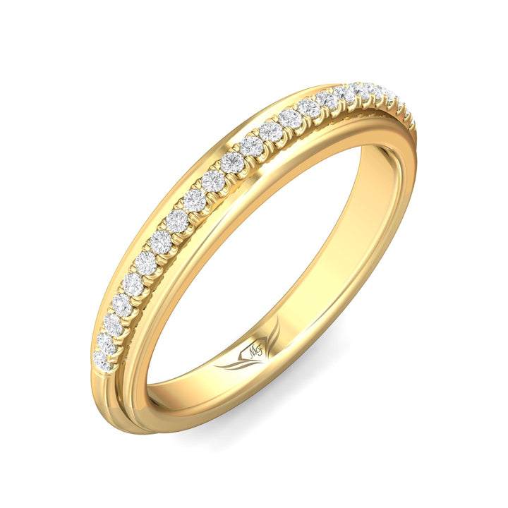 14K Gold Yellow Micropave Wedding Band from the Micropave collection - CYS21SWB_14KY