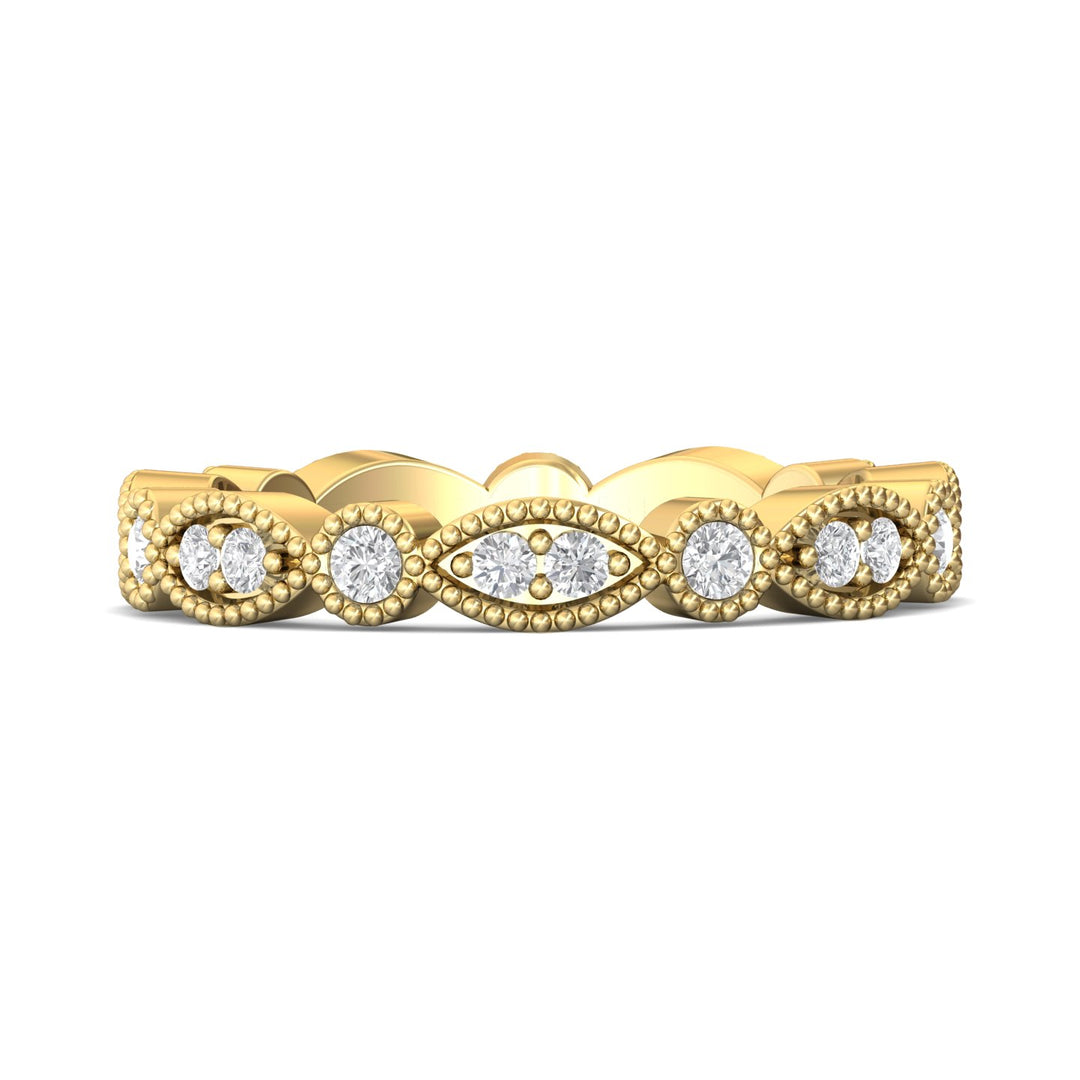 14K Gold Yellow Micropave Wedding Band from the Micropave collection - DABFM35S_14KY