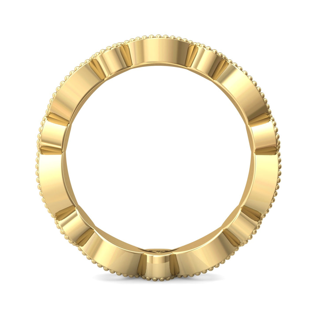 14K Gold Yellow Micropave Wedding Band from the Micropave collection - DABFM35S_14KY