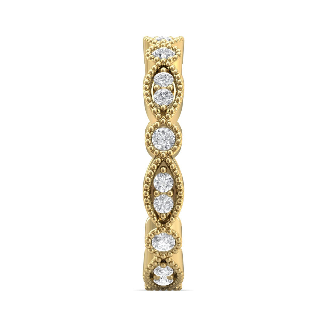 14K Gold Yellow Micropave Wedding Band from the Micropave collection - DABFM35S_14KY