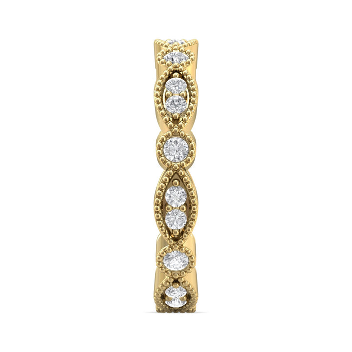 14K Gold Yellow Micropave Wedding Band from the Micropave collection - DABFM35S_14KY