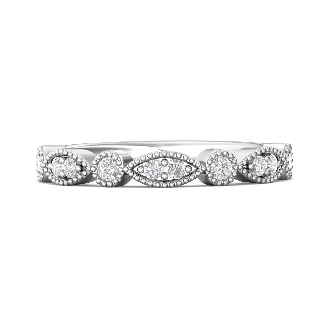 Platinum White Micropave Wedding Band from the Micropave collection - DABM35S_PlatW