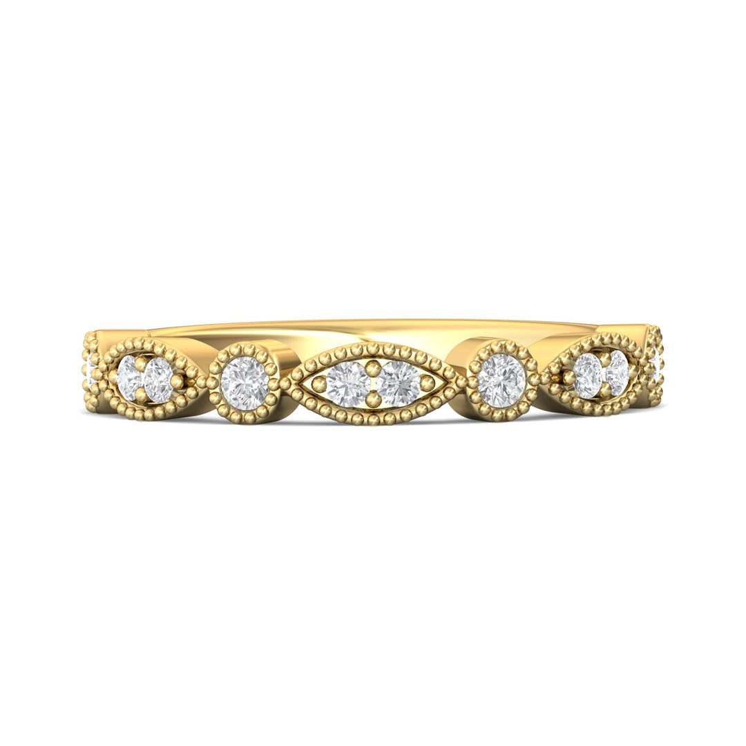 18K Gold Yellow Micropave Wedding Band from the Micropave collection - DABM35S_18KY