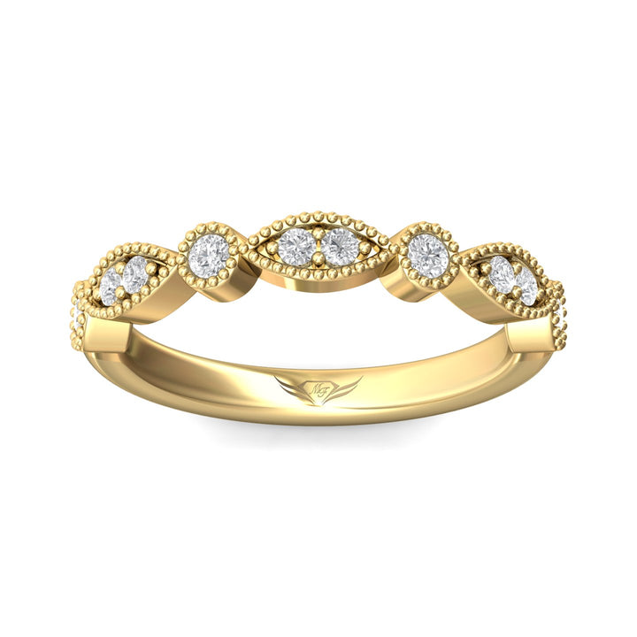18K Gold Yellow Micropave Wedding Band from the Micropave collection - DABM35S_18KY