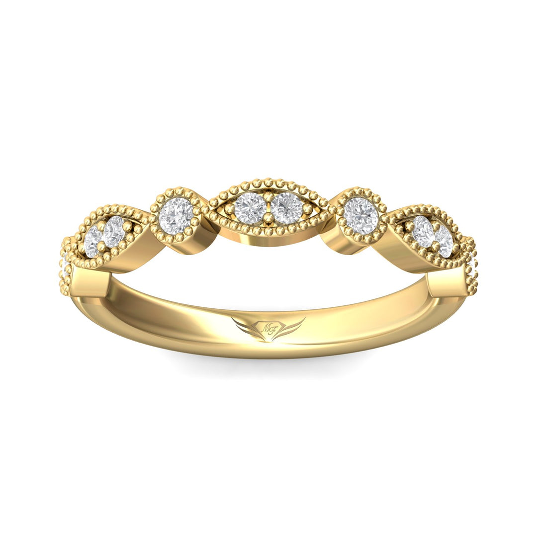 14K Gold Yellow Micropave Wedding Band from the Micropave collection - DABM35S_14KY