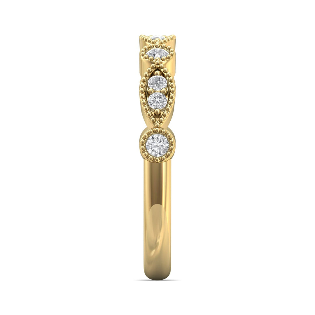 18K Gold Yellow Micropave Wedding Band from the Micropave collection - DABM35S_18KY