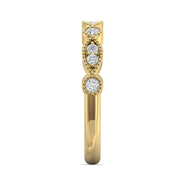 14K Gold Yellow Micropave Wedding Band from the Micropave collection - DABM35S_14KY