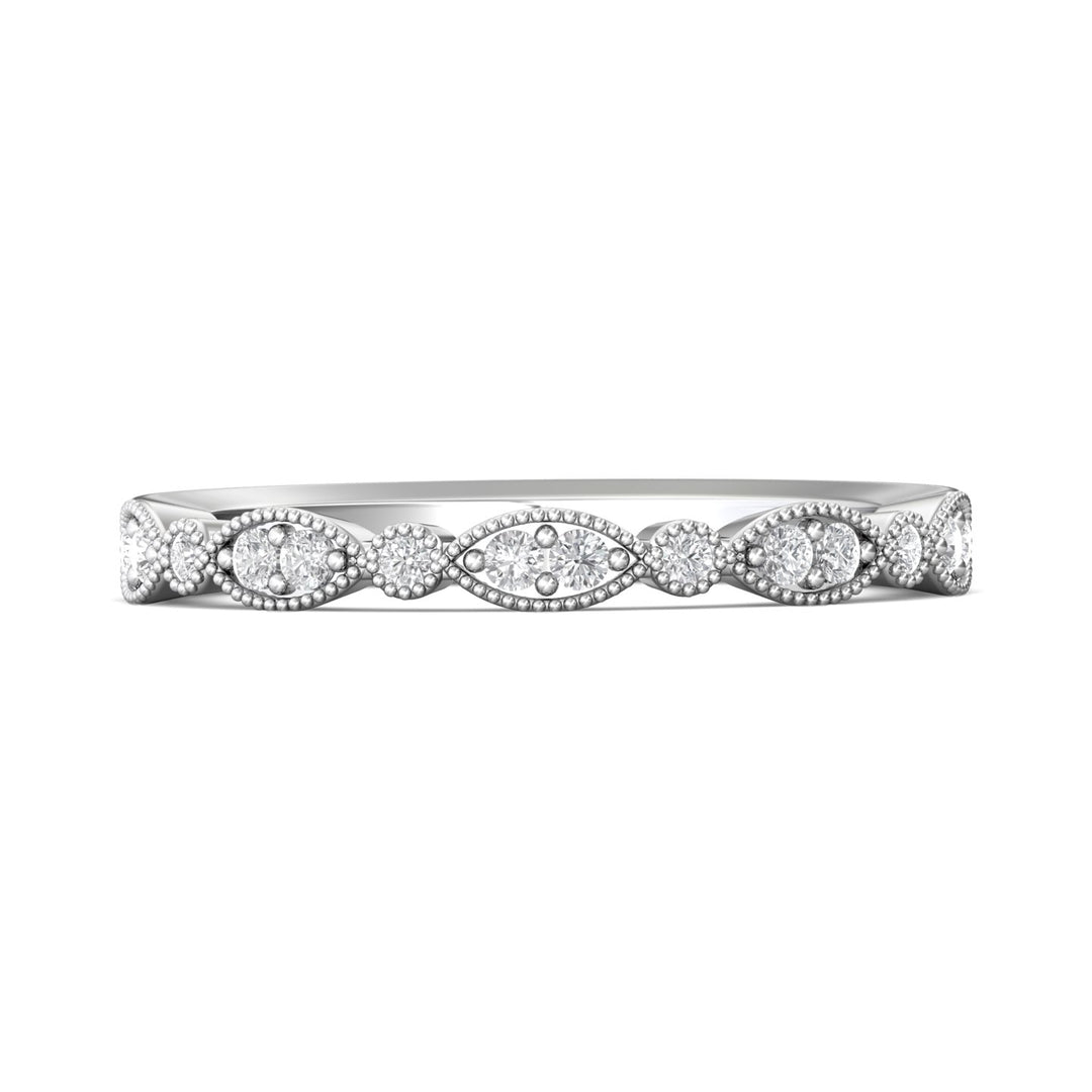 Platinum White Micropave Wedding Band from the Micropave collection - DABM35XS_PlatW