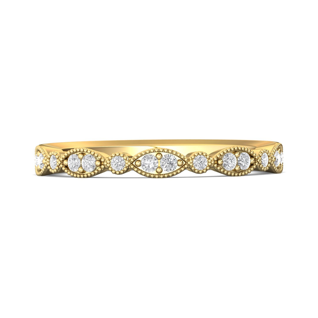 14K Gold Yellow Micropave Wedding Band from the Micropave collection - DABM35XS_14KY