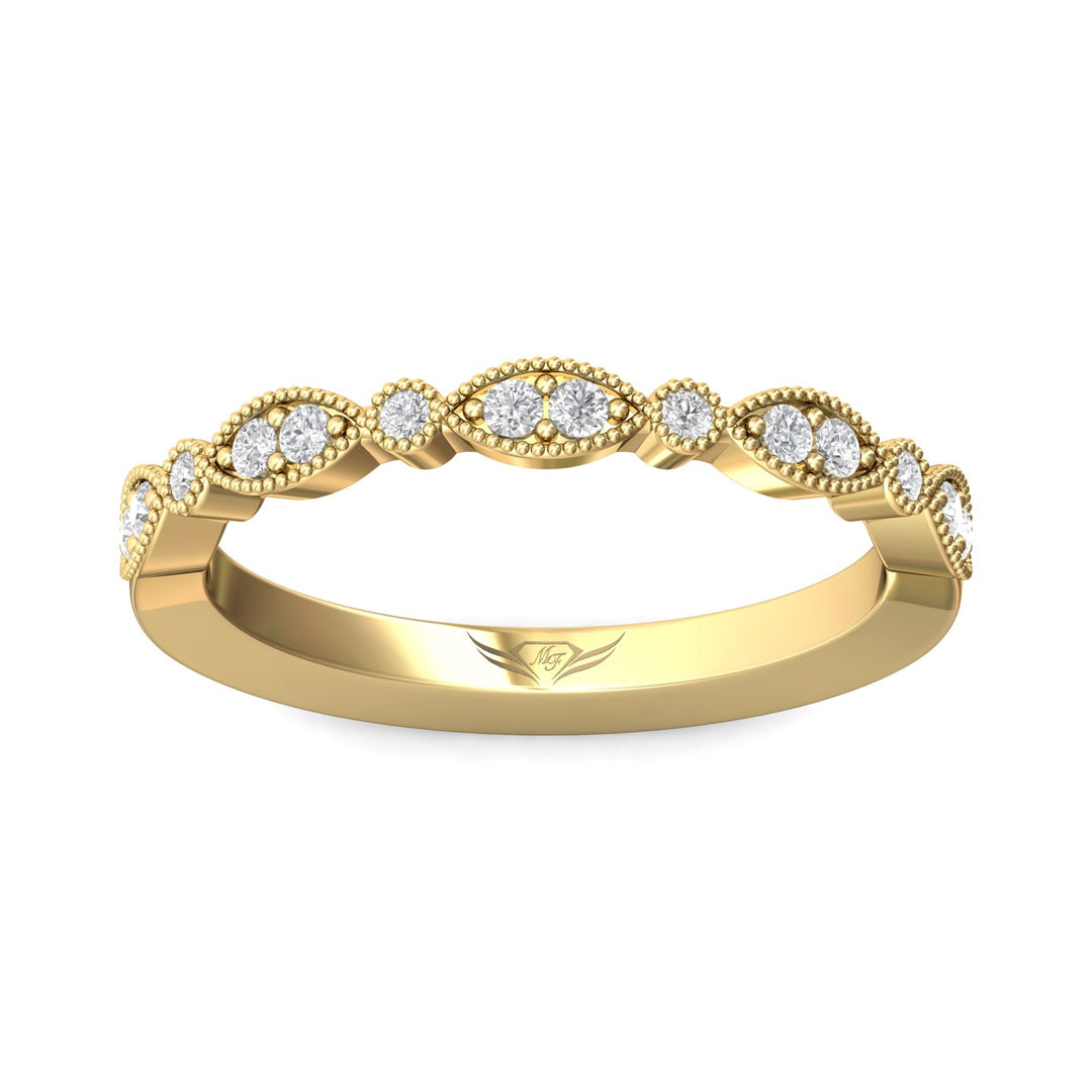 18K Gold Yellow Micropave Wedding Band from the Micropave collection - DABM35XS_18KY