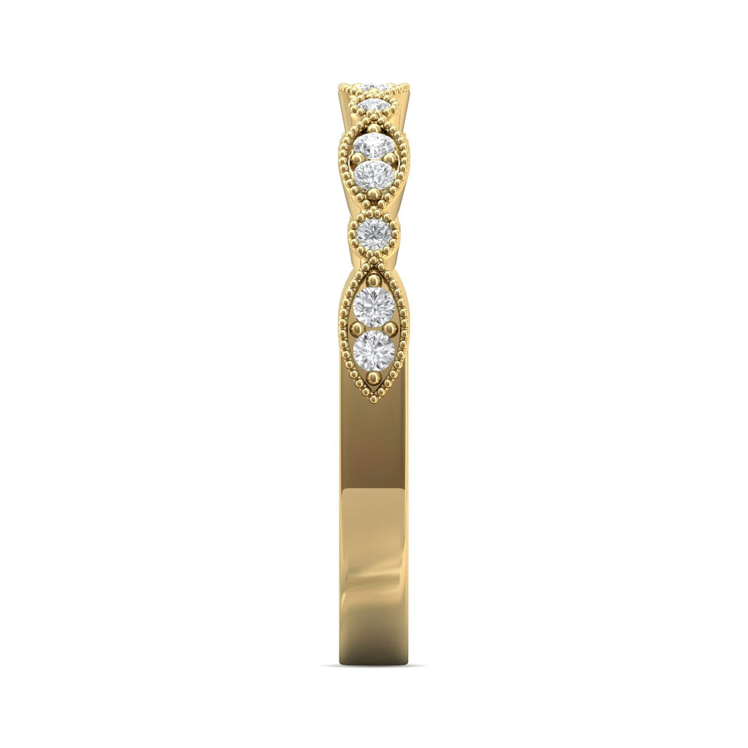 18K Gold Yellow Micropave Wedding Band from the Micropave collection - DABM35XS_18KY