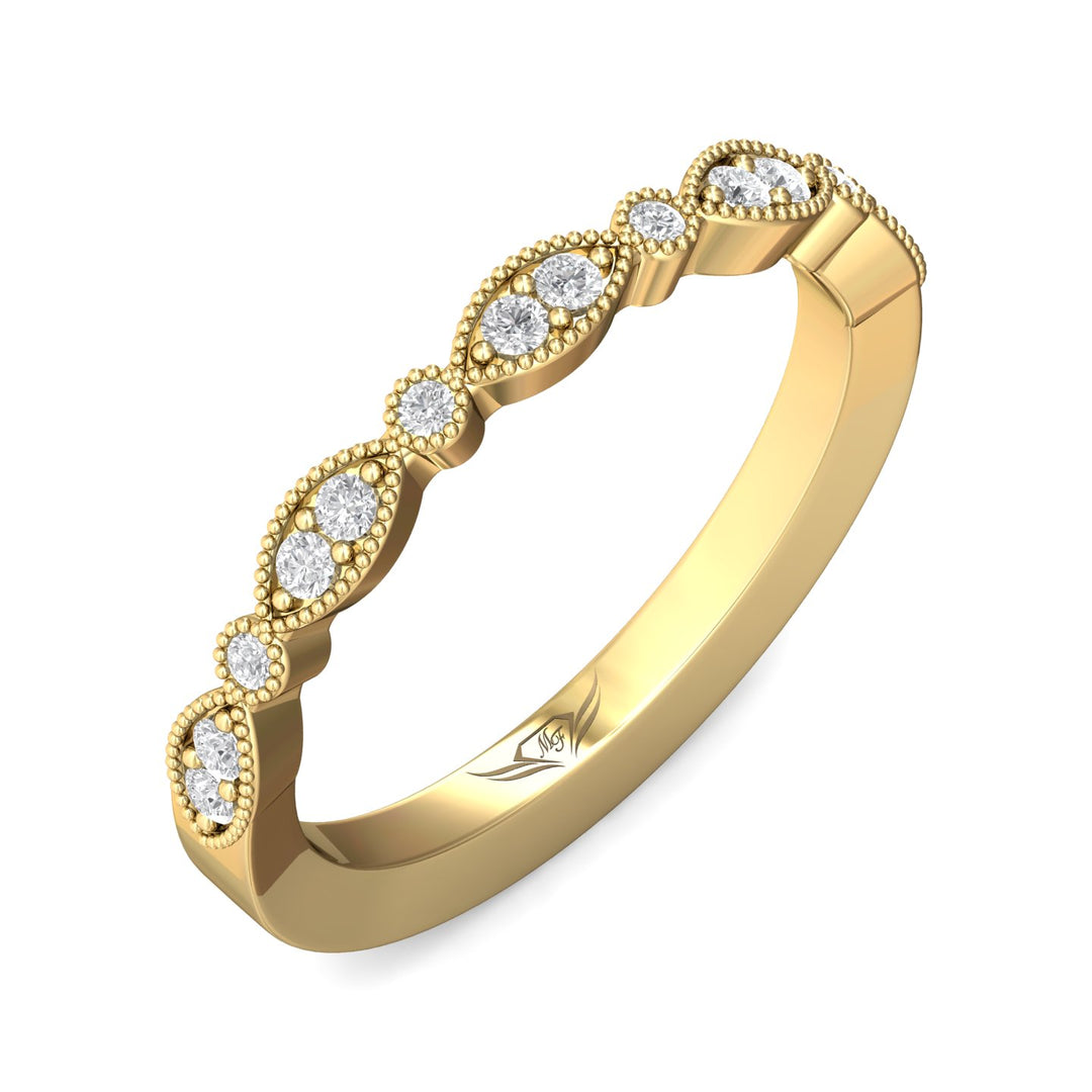 18K Gold Yellow Micropave Wedding Band from the Micropave collection - DABM35XS_18KY