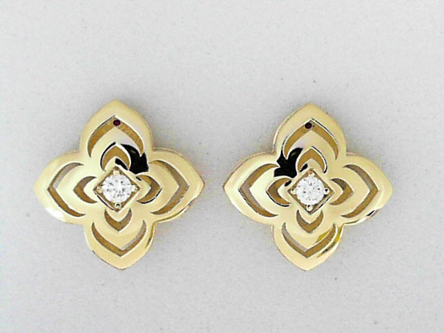 Roberto Coin Palazzo Ducale 18K Yellow Gold Earrings - Friction Back