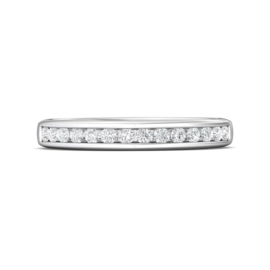 Platinum White Channel/Shared Prong Wedding Band from the Channel/Shared Prong collection - DWBC1-.35_PlatW