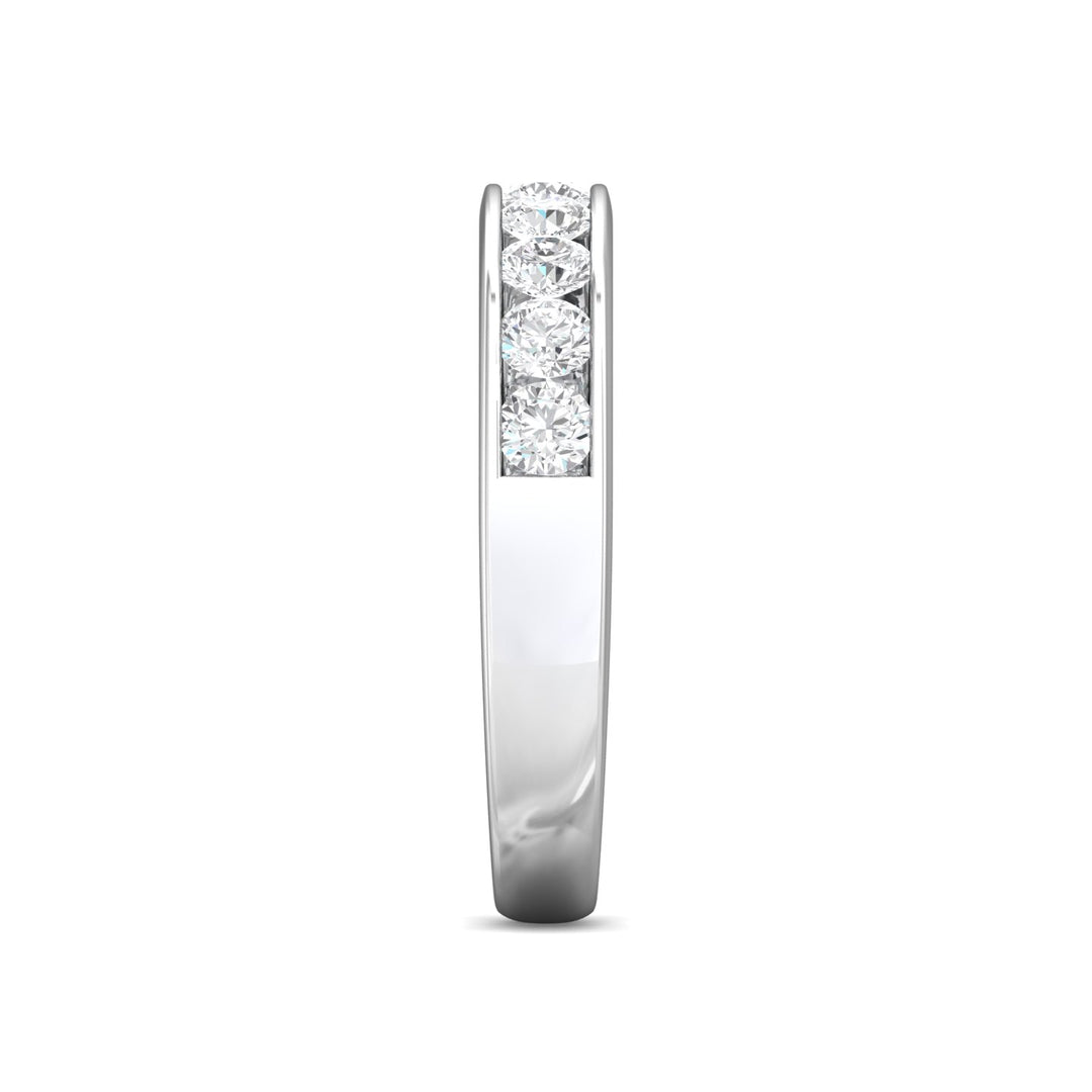 Channel/Shared Prong Wedding Band from the Channel/Shared Prong collection