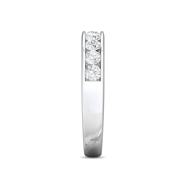 Platinum White Channel/Shared Prong Wedding Band from the Channel/Shared Prong collection - DWBC1-1.00_PlatW