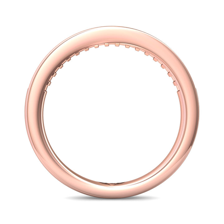 18K Gold Pink Channel/Shared Prong Wedding Band from the Channel/Shared Prong collection - DWBC1-.25_18KP