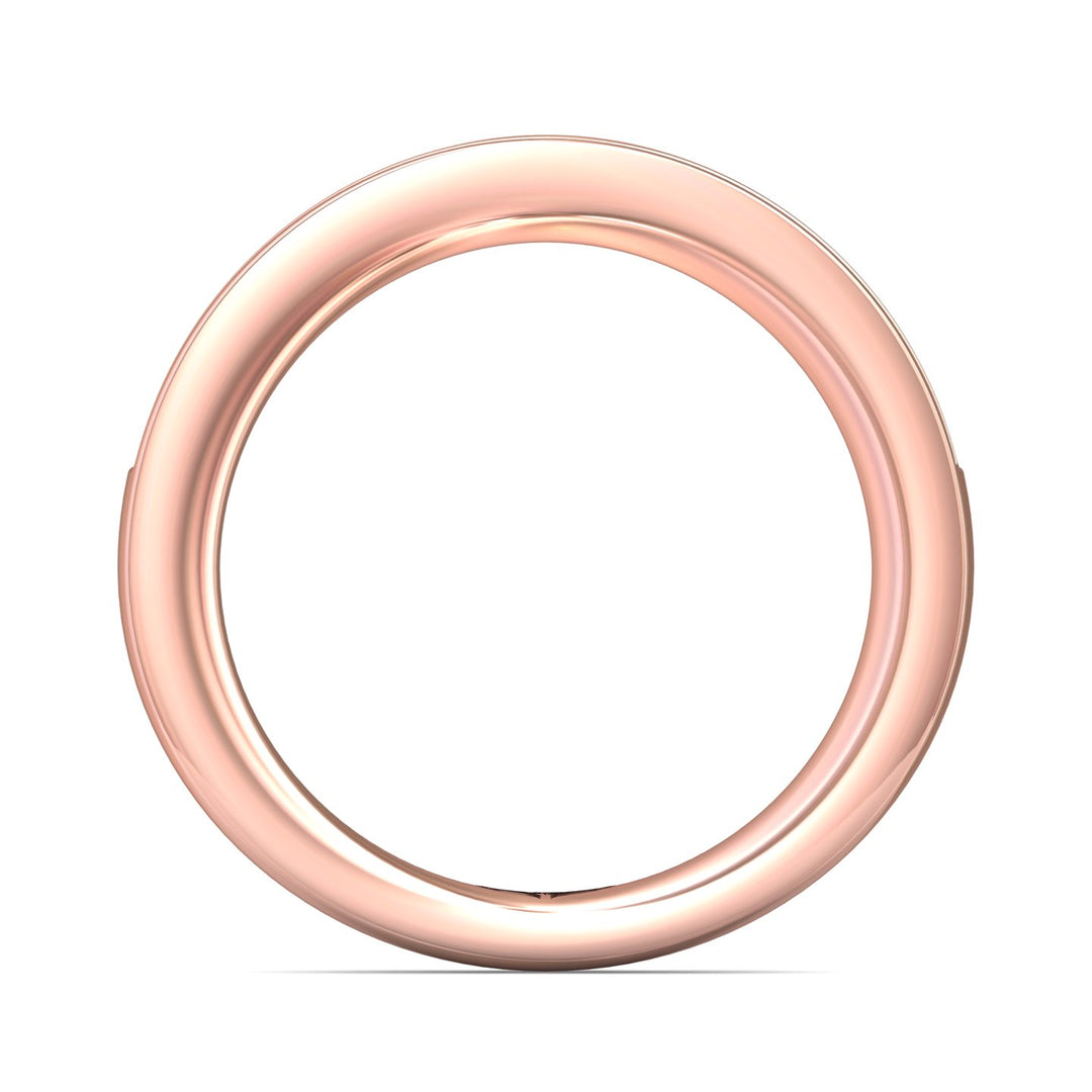 18K Gold Pink Channel/Shared Prong Wedding Band from the Channel/Shared Prong collection - DWBC1-1.00_18KP