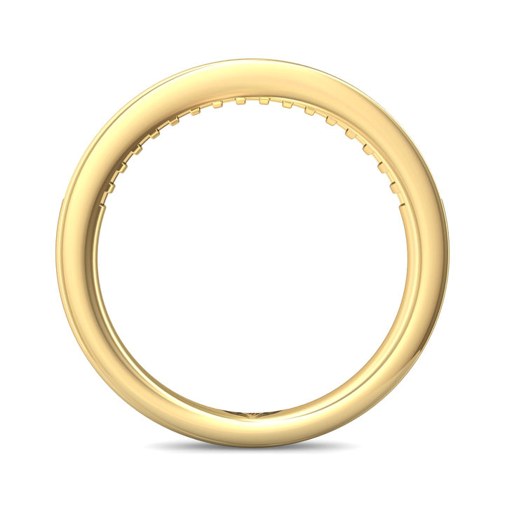 14K Gold Yellow Channel/Shared Prong Wedding Band from the Channel/Shared Prong collection - DWBC1-.25_14KY