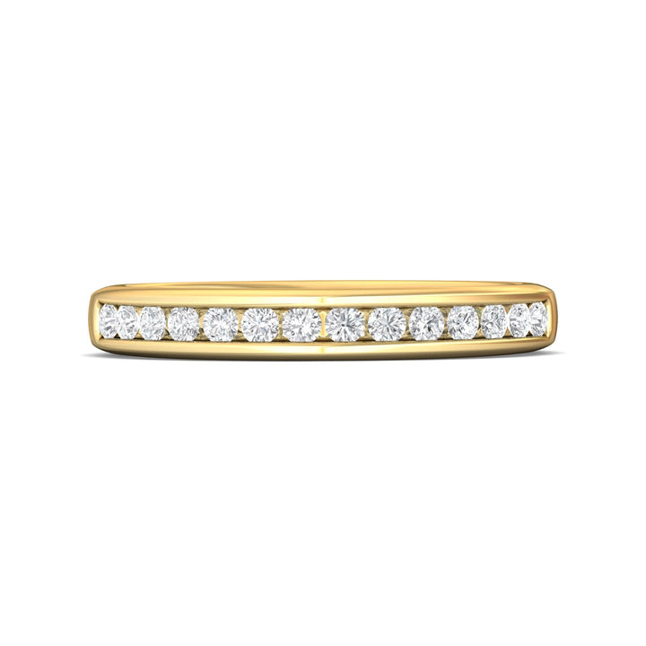 14K Gold Yellow Channel/Shared Prong Wedding Band from the Channel/Shared Prong collection - DWBC1-.35_14KY