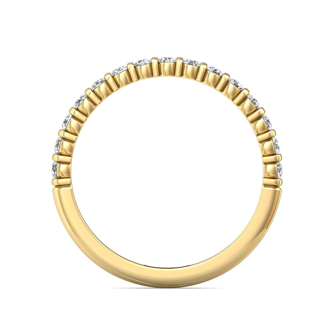 18K Gold Yellow Channel/Shared Prong Wedding Band from the Channel/Shared Prong collection - DWBC8-.35_18KY