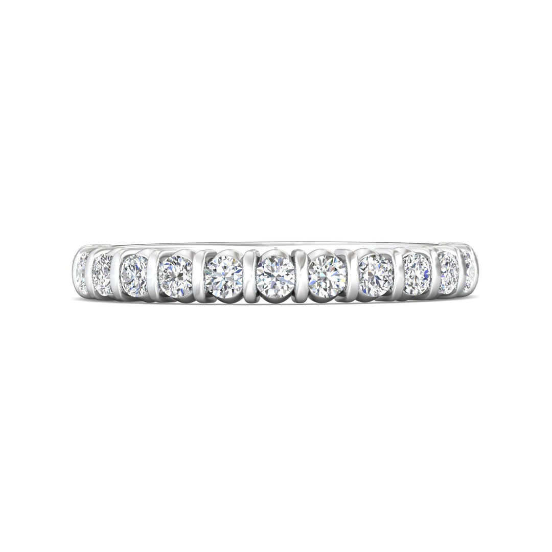 Channel/Shared Prong Wedding Band from the Channel/Shared Prong collection