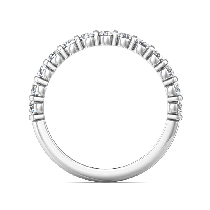Channel/Shared Prong Wedding Band from the Channel/Shared Prong collection