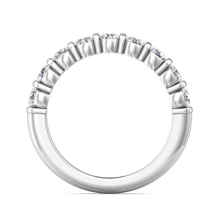 Platinum White Channel/Shared Prong Wedding Band from the Channel/Shared Prong collection - DWBC8-1.00_PlatW