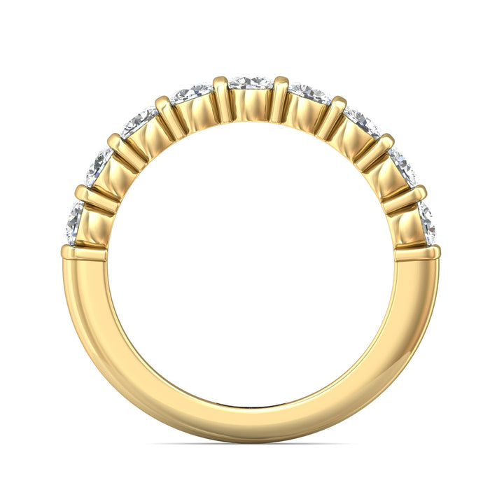 18K Gold Yellow Channel/Shared Prong Wedding Band from the Channel/Shared Prong collection - DWBC8-1.00_18KY