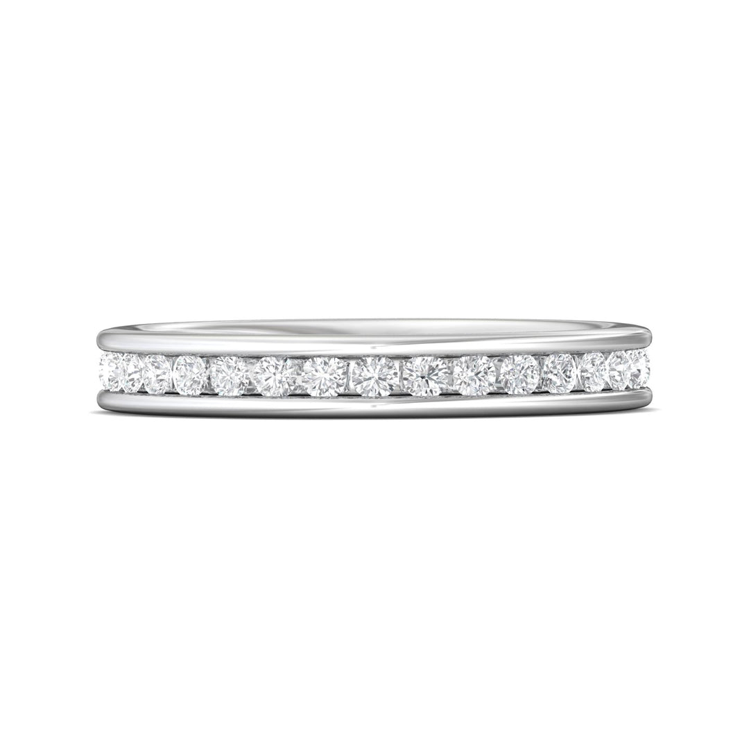 Channel/Shared Prong Wedding Band from the Channel/Shared Prong collection