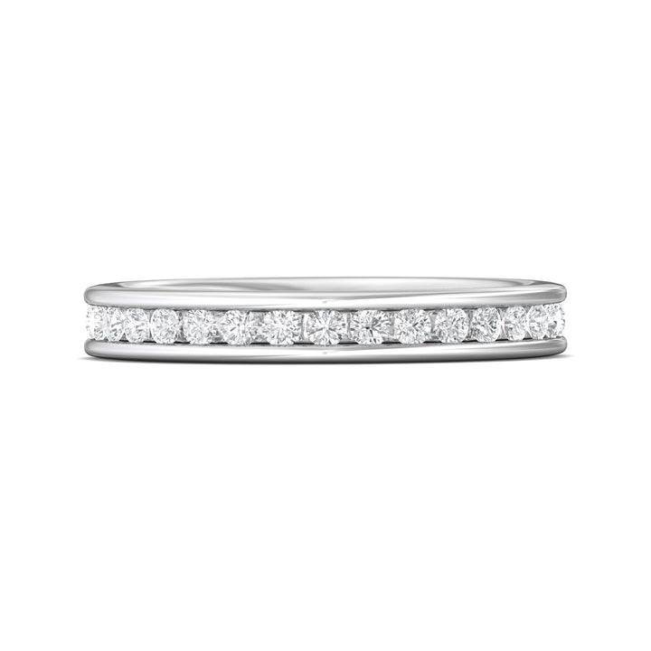 Channel/Shared Prong Wedding Band from the Channel/Shared Prong collection