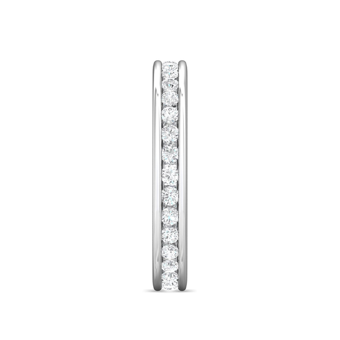 Channel/Shared Prong Wedding Band from the Channel/Shared Prong collection