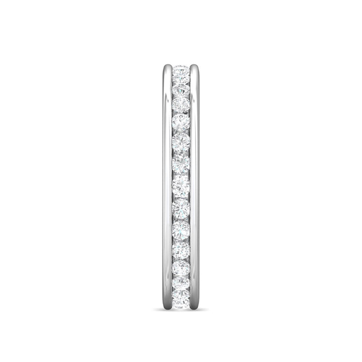 Channel/Shared Prong Wedding Band from the Channel/Shared Prong collection