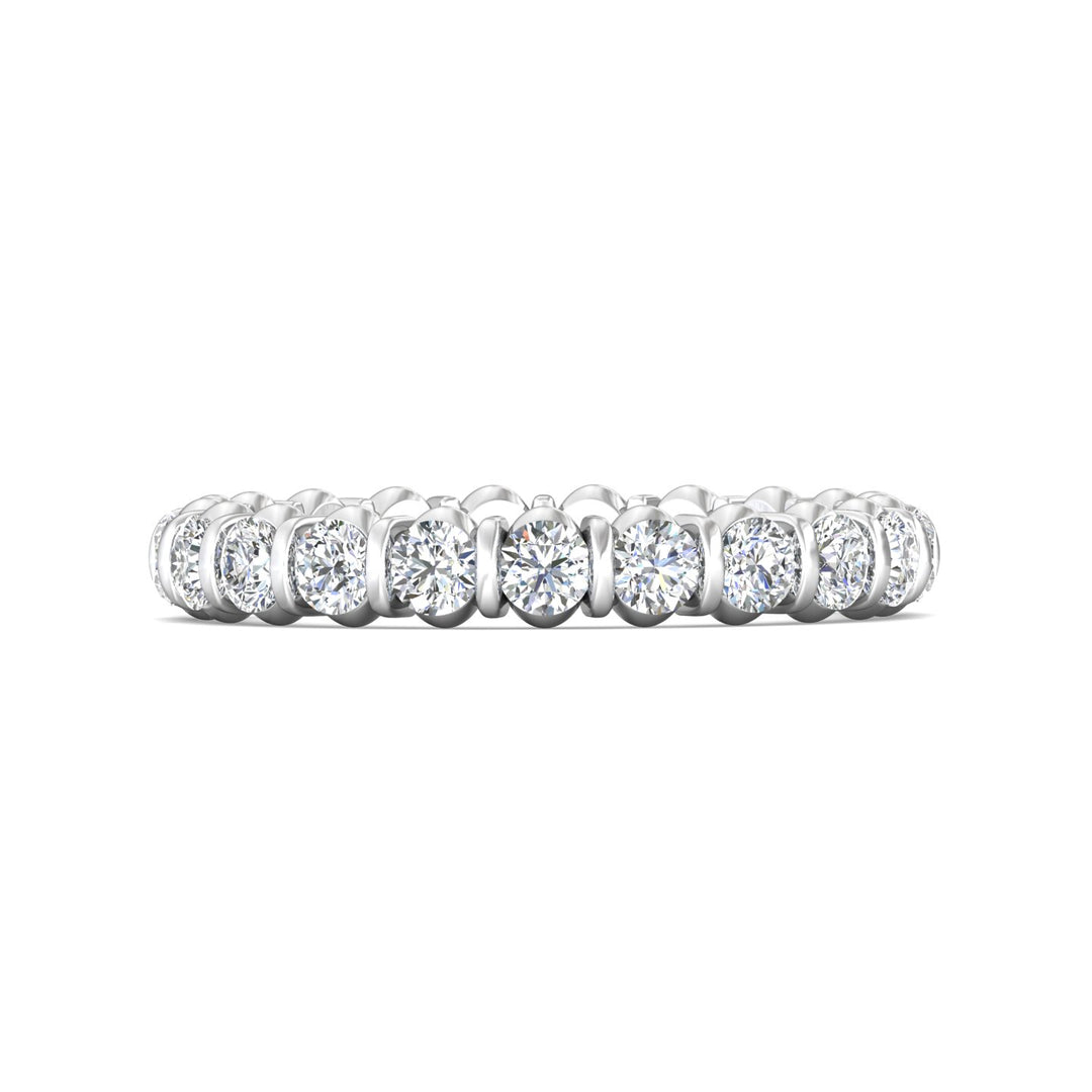 Channel/Shared Prong Wedding Band from the Channel/Shared Prong collection