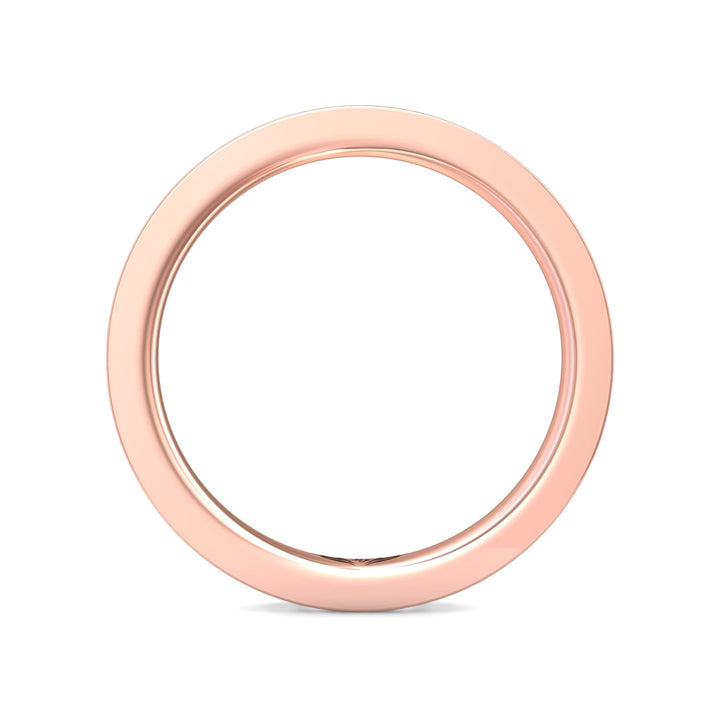 18K Gold Pink Micropave Wedding Band from the Micropave collection - DWBFM1-.25_18KP