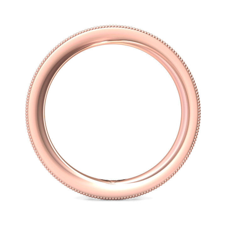 14K Gold Pink Micropave Wedding Band from the Micropave collection - DWBFM1-.75_14KP